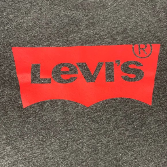 3/$25 Kids Levis Gray Red T Shirt Medium 7-8 - Picture 2 of 8